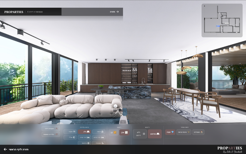 PropArties Lifestyle — ממשק הפלטפורמה